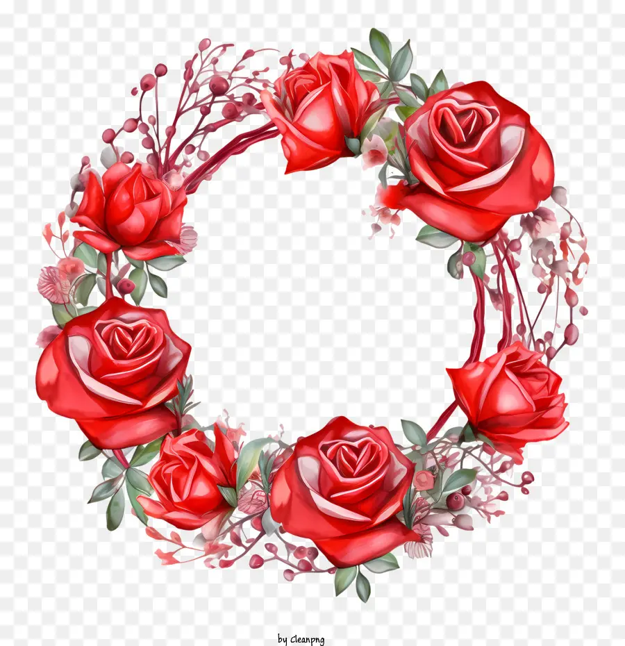 rose wreath flowers red wreath floral