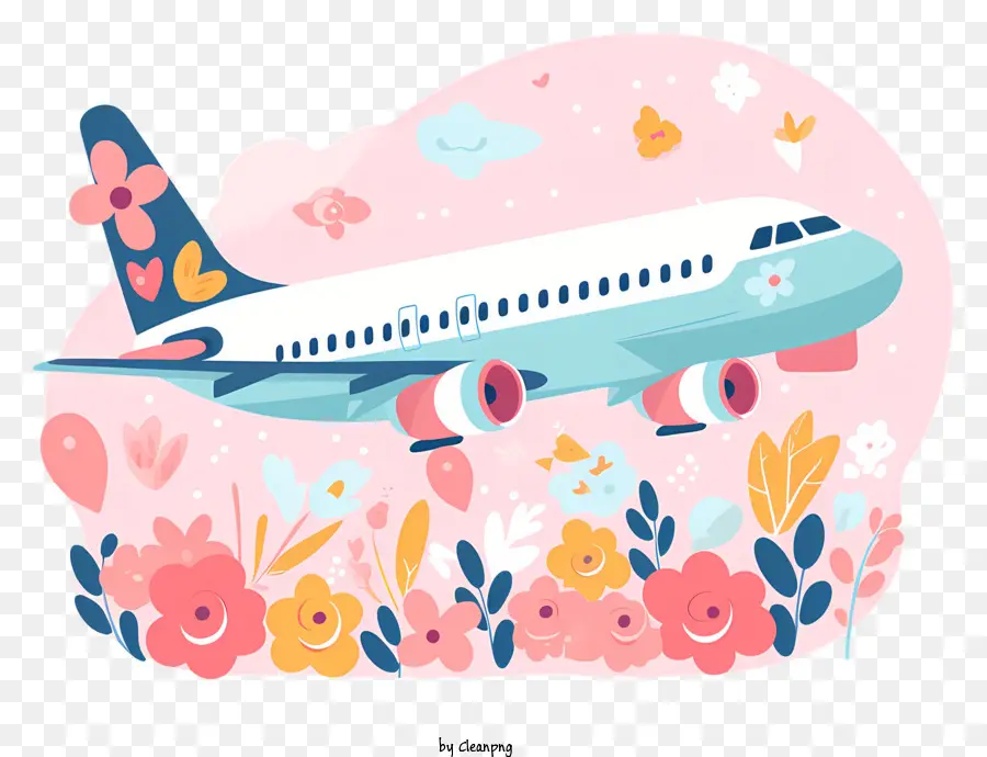 Blume, Feld - Flugzeug mit 'JC' fliegt über Blütenfeld