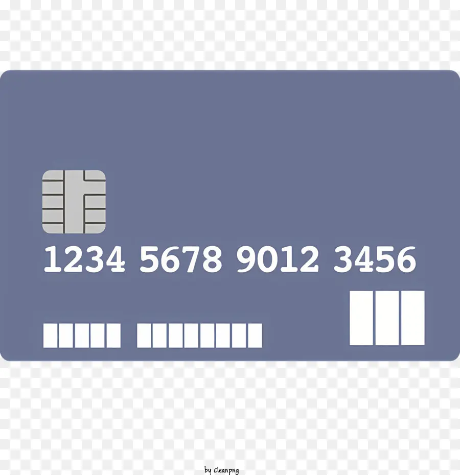 Kreditkarte - Blaue Kreditkarte mit weißem Text und schwarzen Zahlen