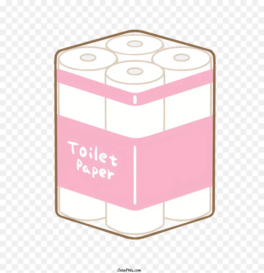 ICON Pink Box weiße Verpackung Toilettenpapierkarton - Pink Box mit weißer Verpackung, beschriftet 