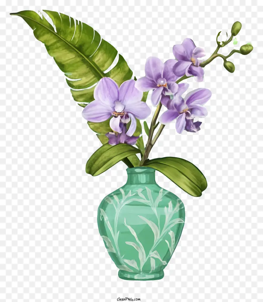 la disposizione dei fiori - Foto di natura morta realistica di orchidee simmetriche