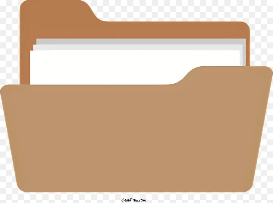 cartella brown icon bosco bianco cartella piegata pagine bianche - Cartella marrone con carta bianca, vuota, buone condizioni