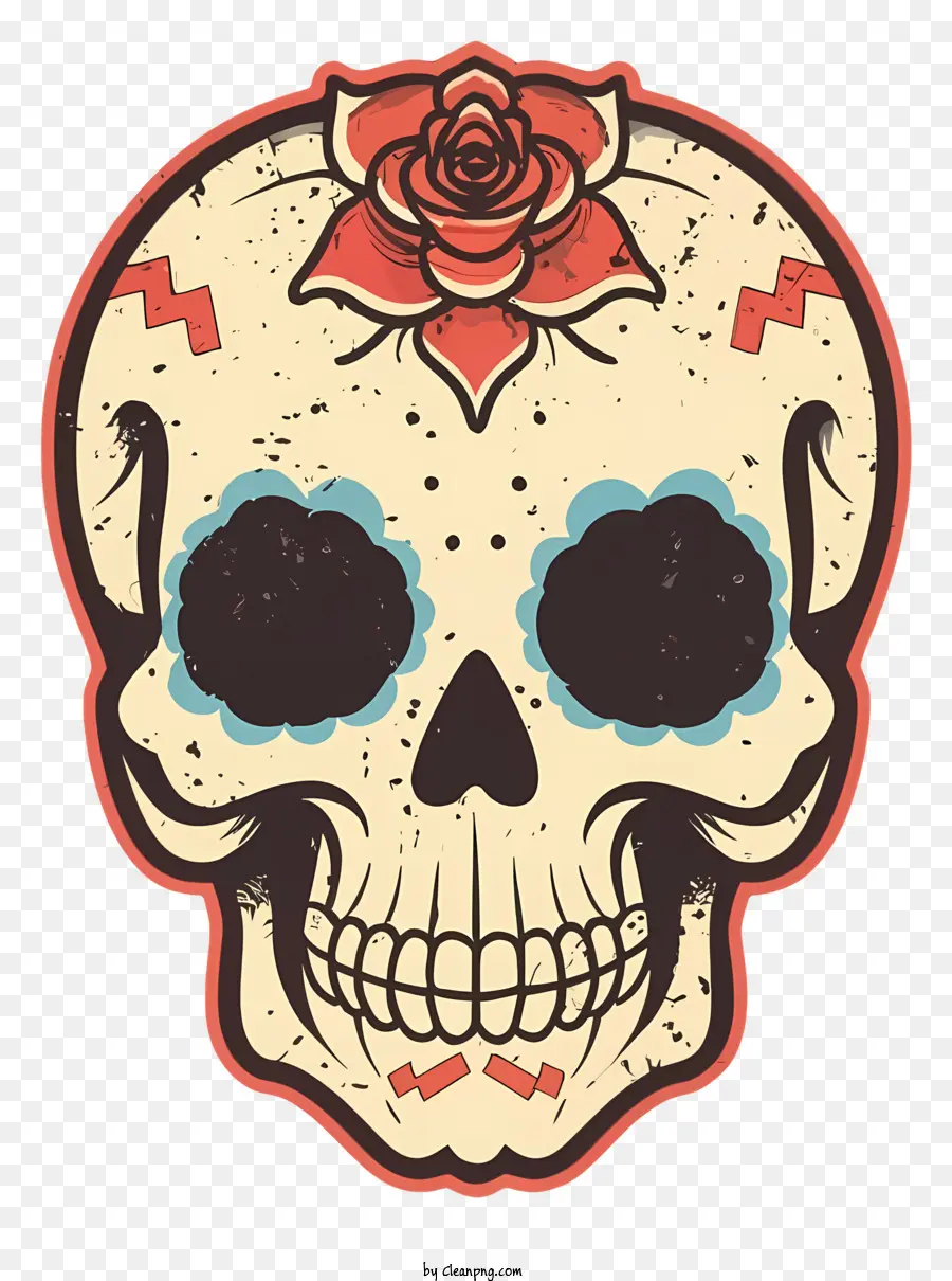 cranio arte - Skull colorato con rose sulla fronte. 
Emotivo ed espressivo