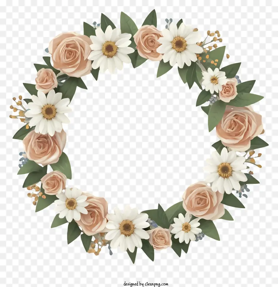 Blumen Kranz - Blumenkranz mit weißen und rosa Blumen