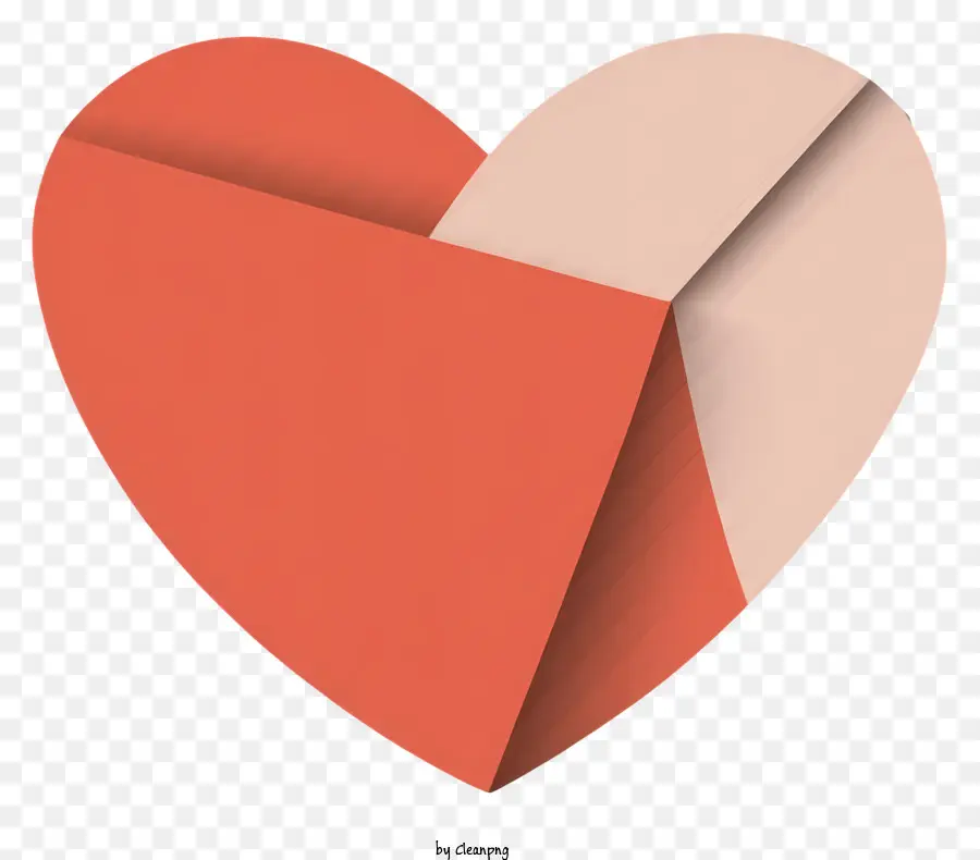 Cuore Di Carta - Primo piano del cuore piegato fatto di carta