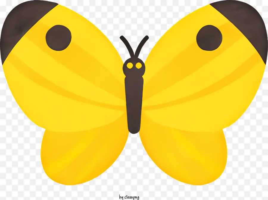 ali di farfalla - Farfalla gialla con segni neri sulle ali