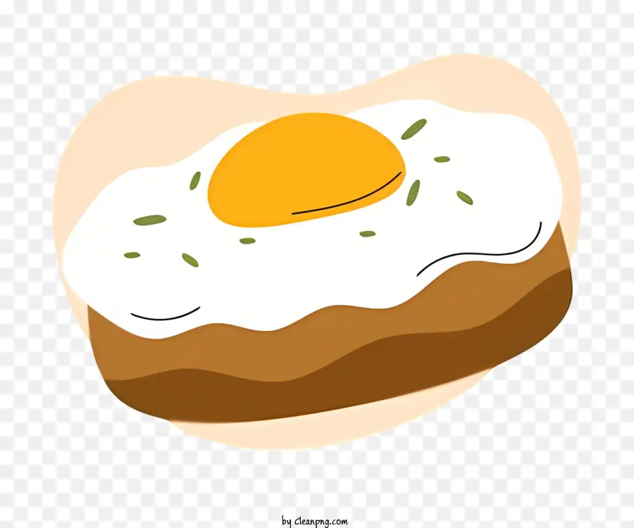 Hàn Quốc thực phẩm bánh mì nướng trứng ăn sáng màu xanh lá cây topping bánh mì nướng - Bánh mì chiên với trứng, hành lá topping