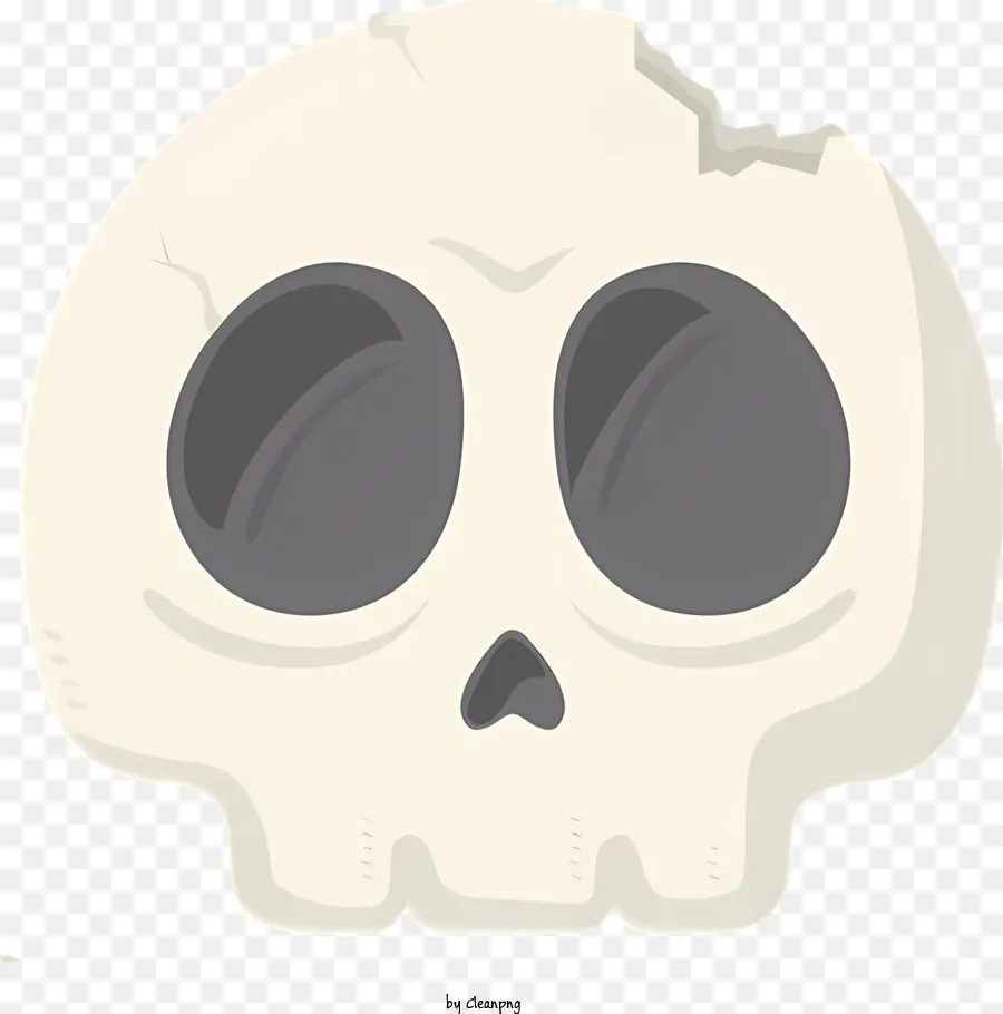 Sọ y tế Hình minh họa gãy xương hàm của con người Sọ sọ trắng - Nghệ thuật kỹ thuật số chi tiết của một hộp sọ bị hư hỏng