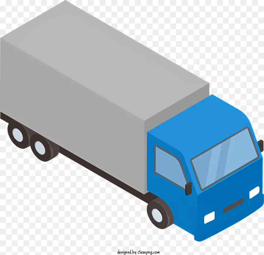 icona mi scuso, tuttavia blu camion nessun segno visibile - Illustrazione: camion blu senza segni visibili