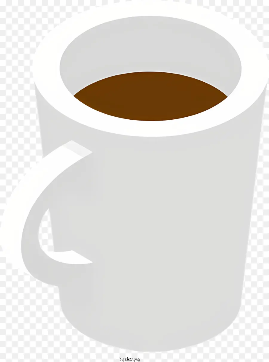 Kaffee - Weiße Tasse mit braunem Kaffee auf schwarzem Hintergrund