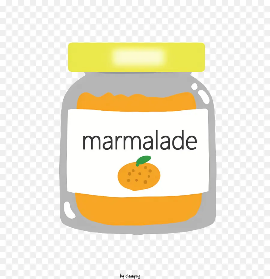 Icon Marmelade Orange Marmelade süße Spreiz Brottopping - Glas orange Marmelade mit weißem Etikett