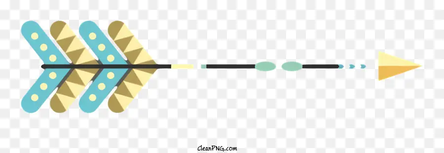 freccia - Punto di freccia in metallo con piuma riflettente e curva
