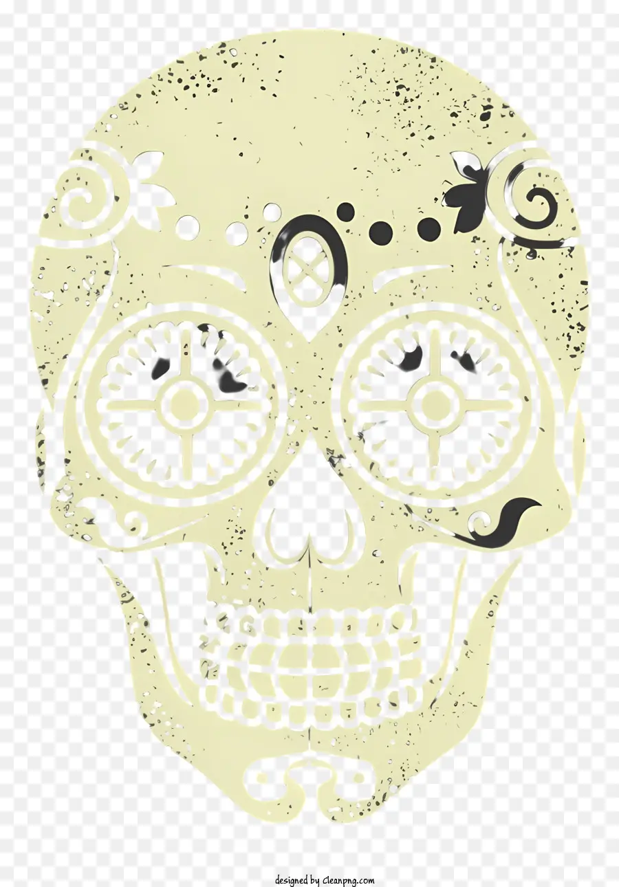 motivo floreale - Il cranio con motivo floreale simboleggia la morte