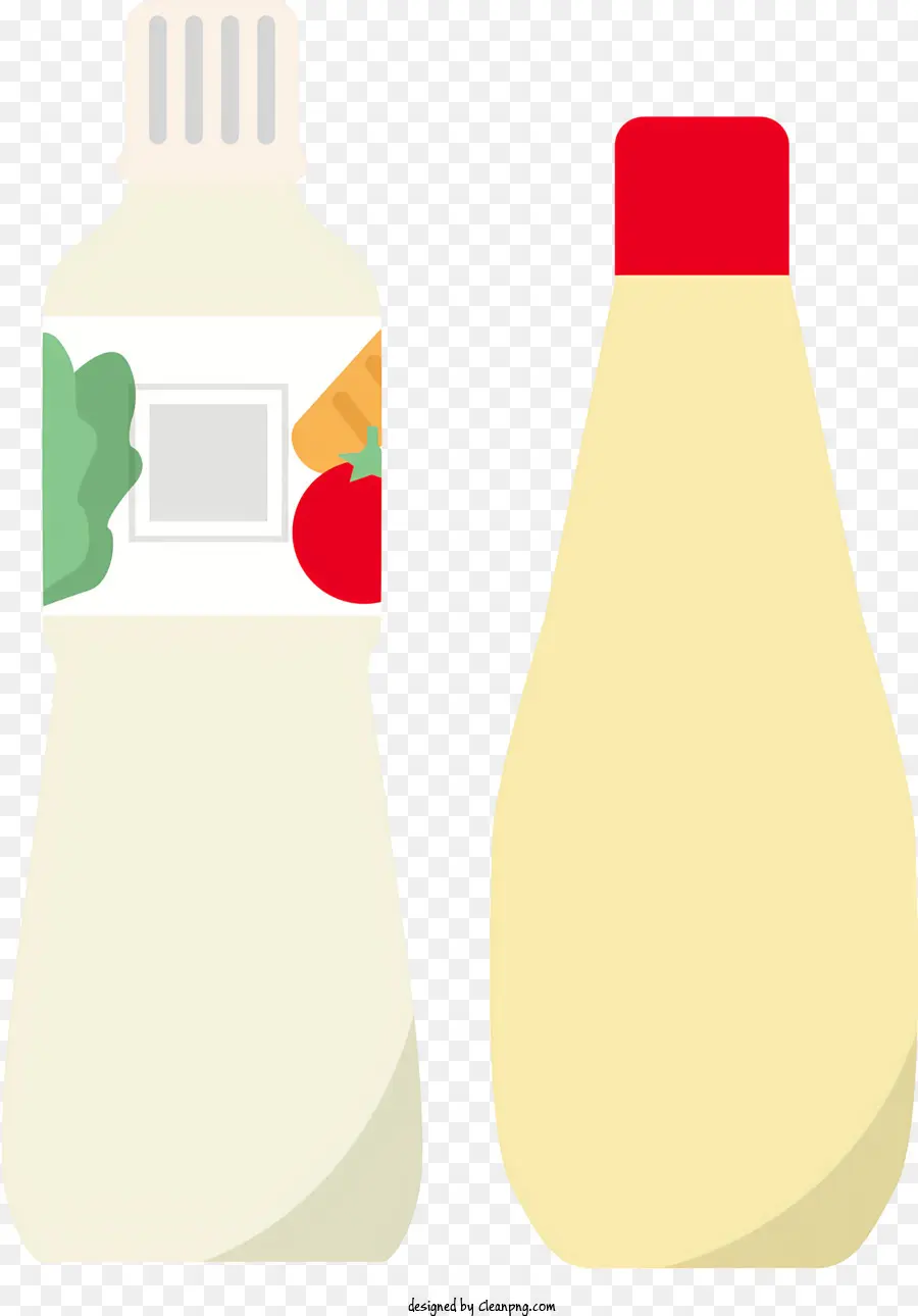 weißen hintergrund - Zwei Flaschen mit verschiedenen Etiketten auf weißem Hintergrund