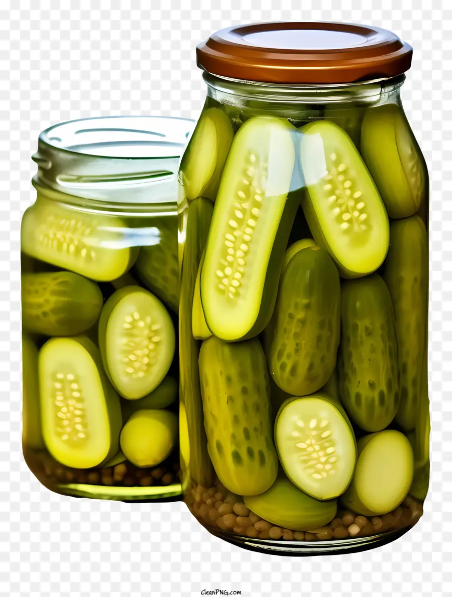 minimalized flat vector illustrate pickles glass jars sliced cucumbers stacked cucumbers