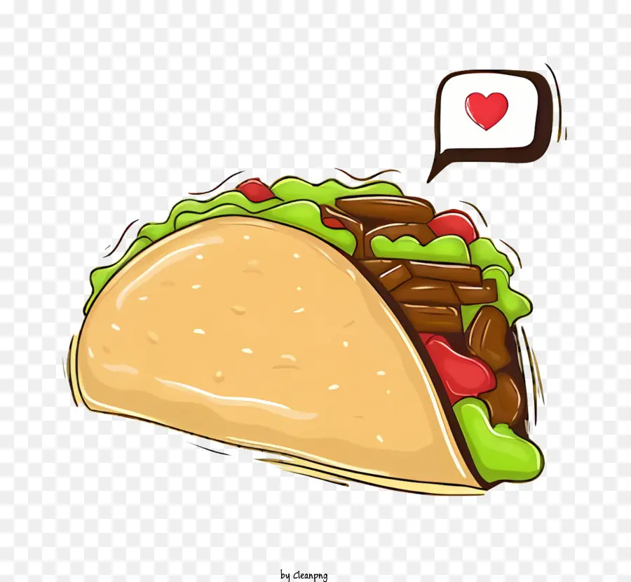 Happy Valentine ' s Day - Herzförmiger Taco mit Valentinstagsbotschaft