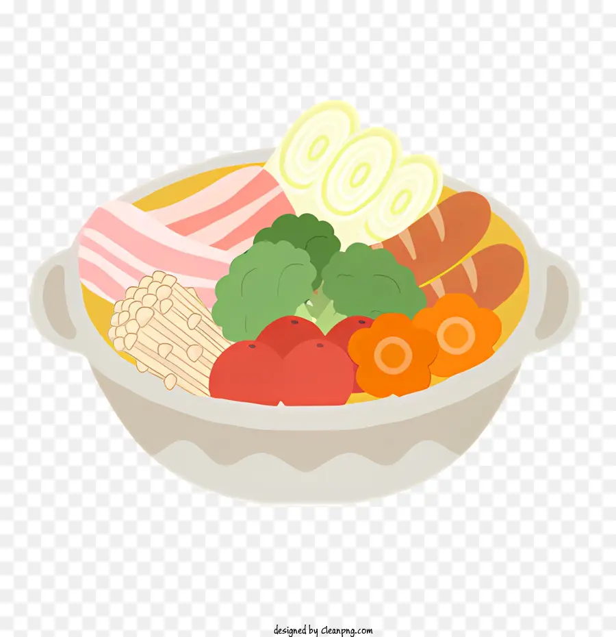 icon bowl of food vegetables meats grains