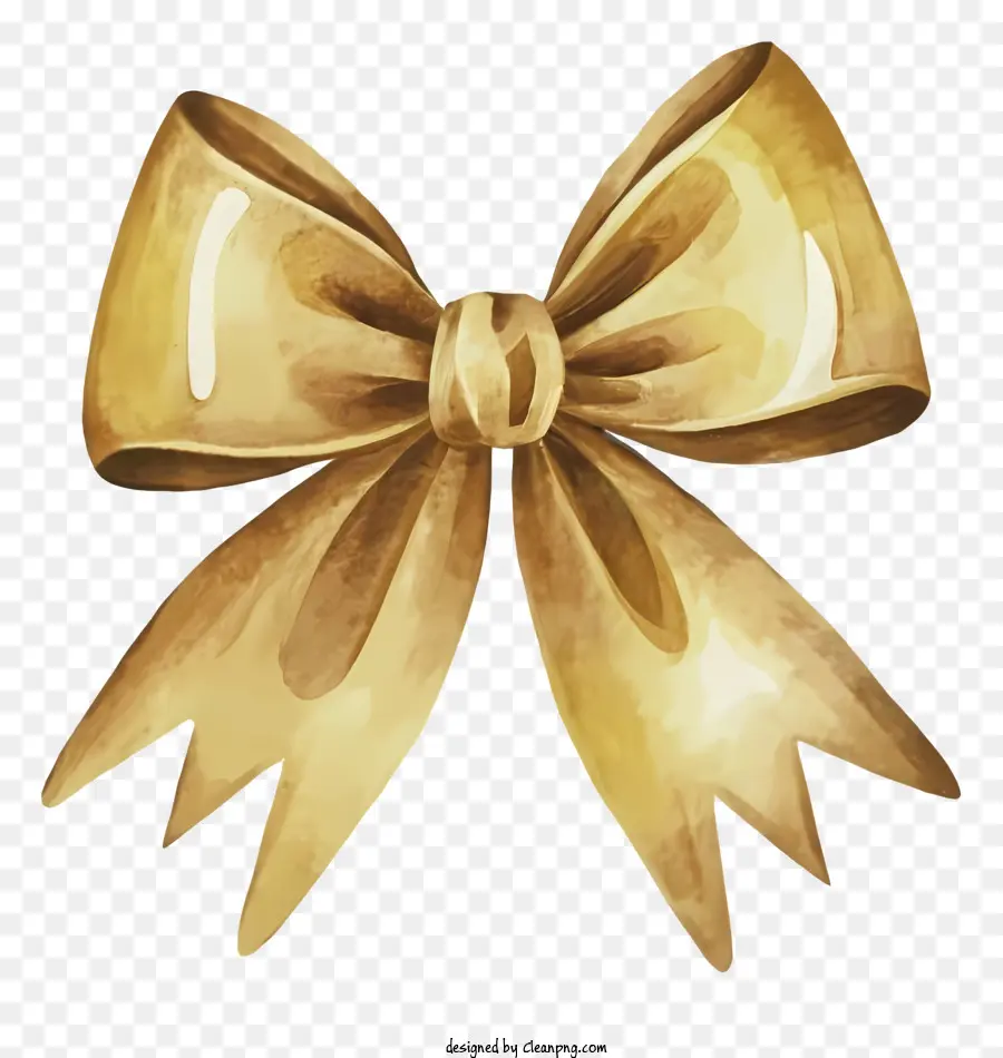 Glänzendes Band - Goldbogen mit kleineren Bowtie -Akzenten; 
dekoratives Accessoire