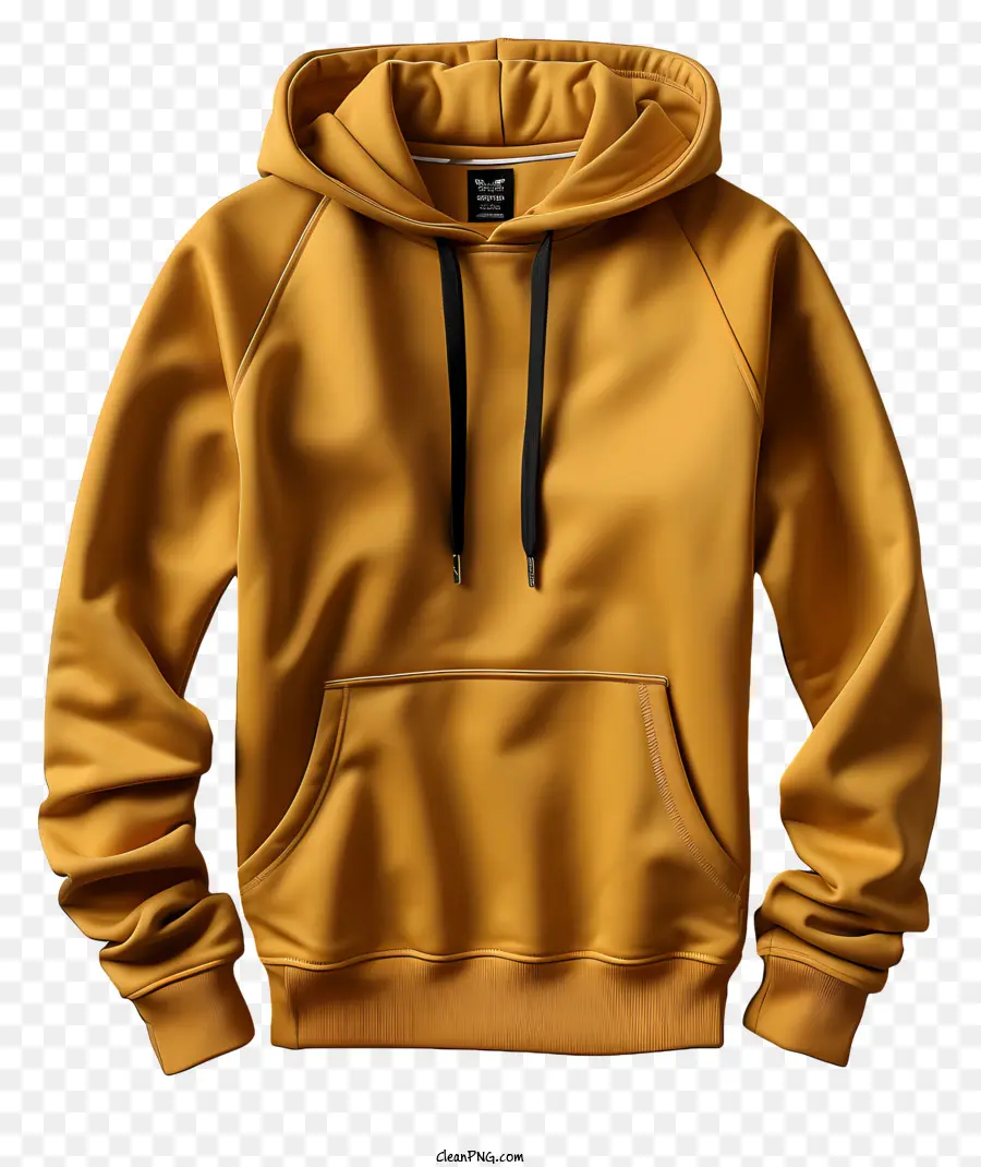 áo hoodie black zipper mui xe vàng - Áo hoodie vàng với khóa kéo đen và mui xe mở