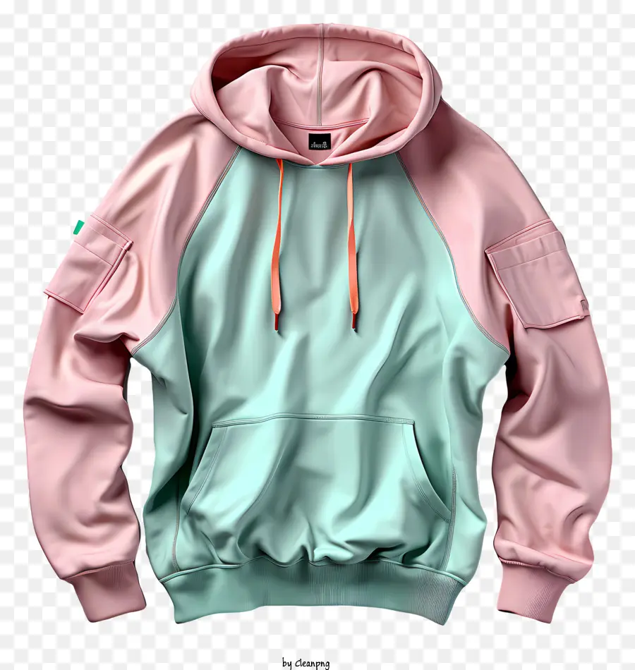hoodie pink hoodie light blue hoodie drawstring hood side pockets
