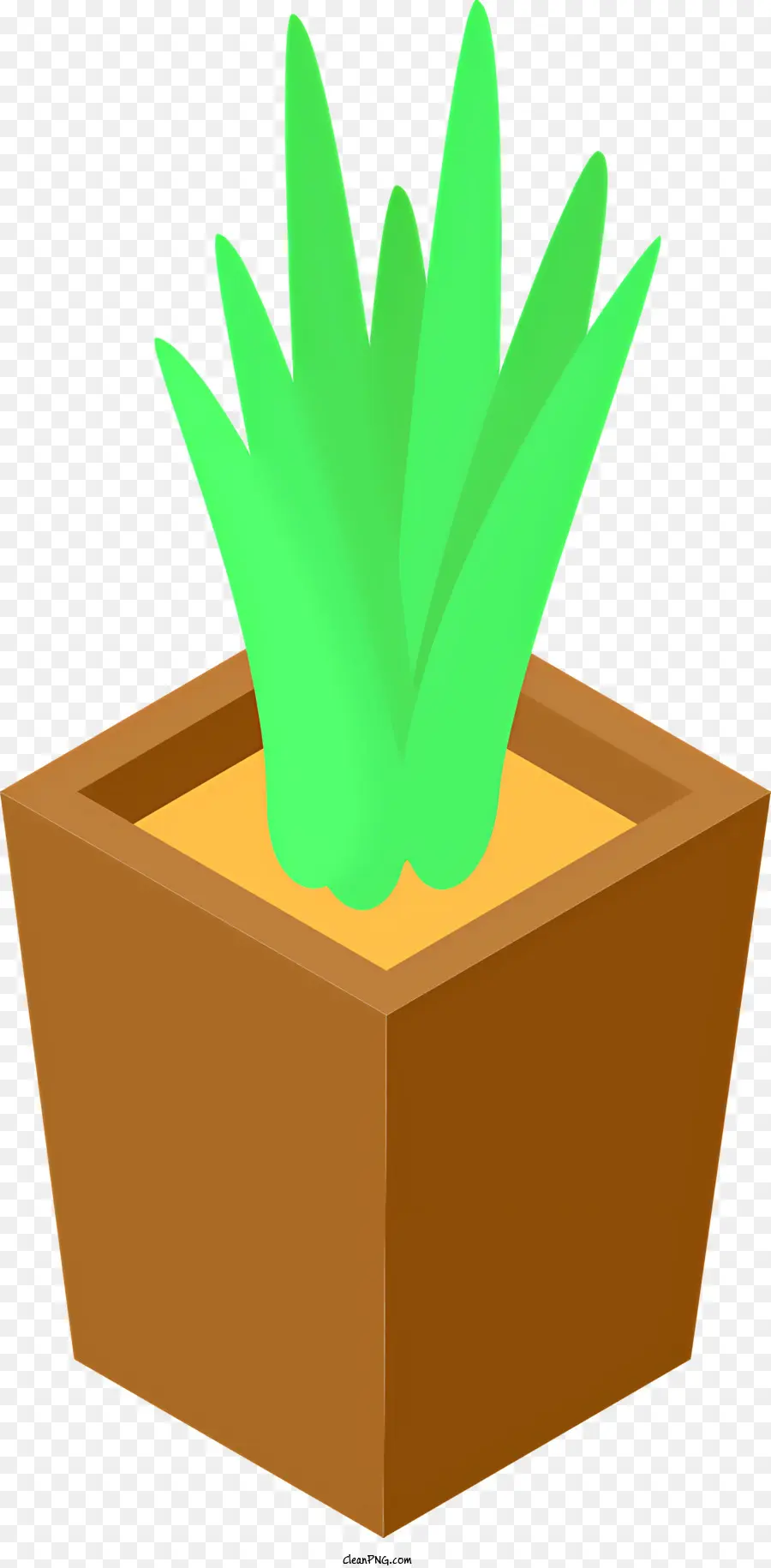 icona pentola marrone piccola pianta verde terreno - Pianta verde sana in pentola, adatta all'app per la cura delle piante