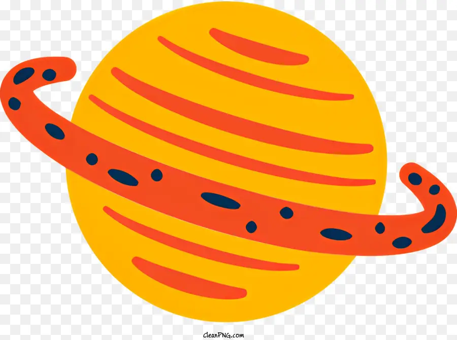 Icon Orange Planet Blue Planet kreisförmiger Planet Dunkelblau Ring - Orange und blauer Planet mit kreisförmiger Form, Loch