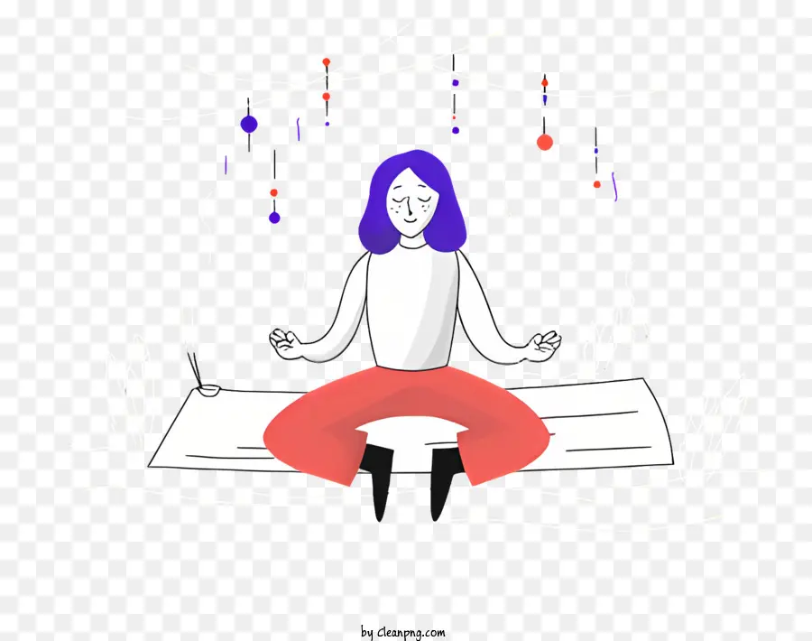 Yoga -Meditation Achtsamkeit spirituelle Praxis Entspannung - Person, die mit Lichtern auf weißes Bettblatt meditiert