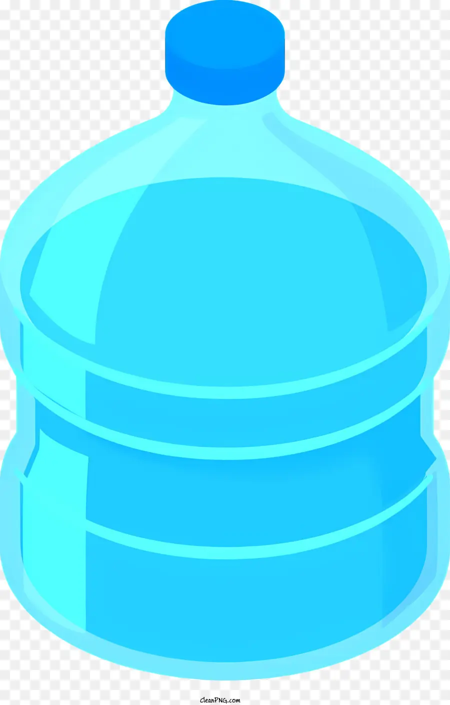 Iconflasche Wasser transparente Plastikflasche Blau Plastikkappe Etiketten - Einfache Wasserflasche mit transparenter Kunststoff und blauer Kappe