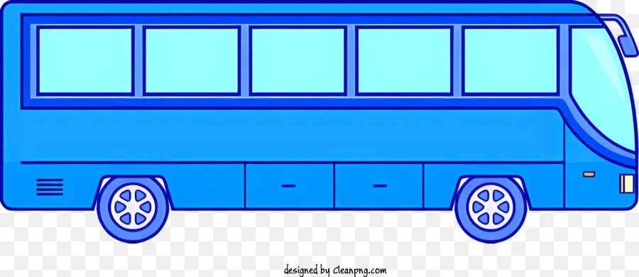 Icon Vintage Bus Blue Bus Nummer 8 Bus 1960er Bus - Vintage Blue Bus mit Nummer 8, nicht verwendet