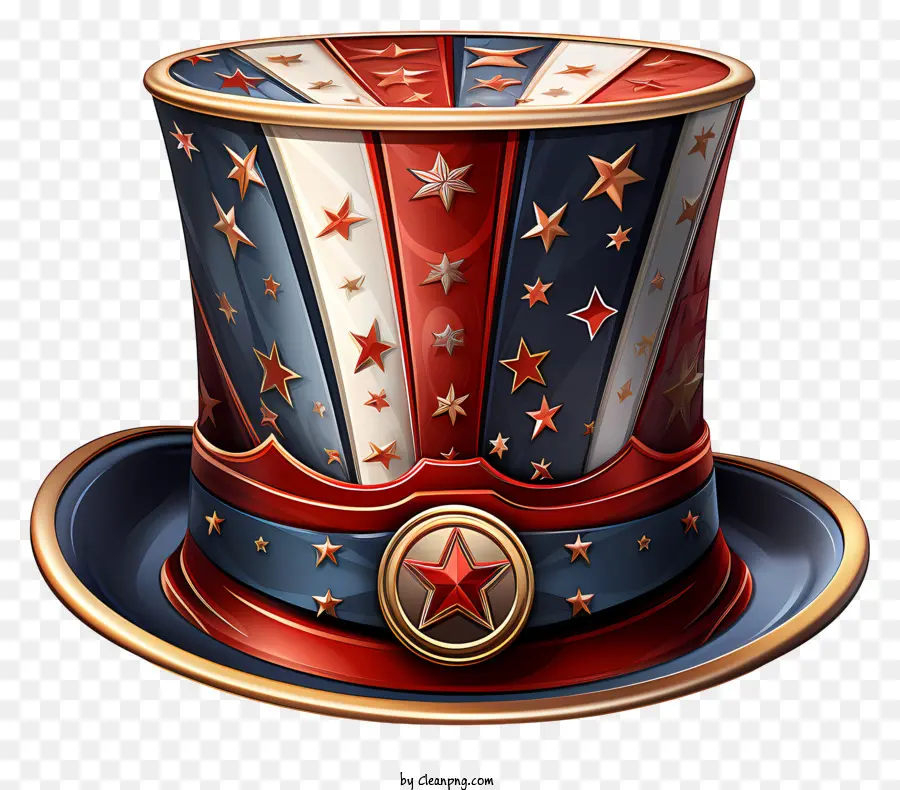 stelle d'oro - Il cappello a cilindri patriottici celebra il compleanno dell'America