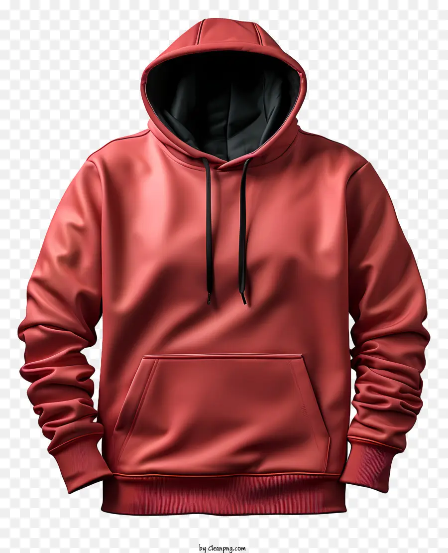 hoodie red hoodie black hood lining black sleeves drawstring hoodie