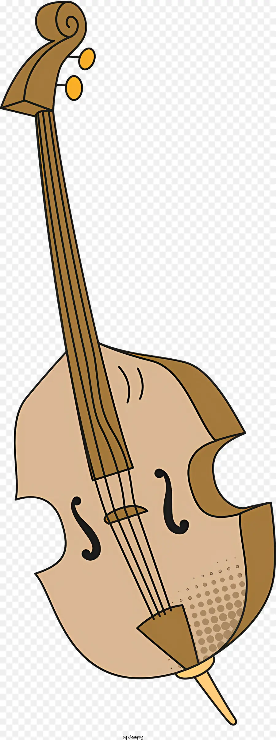 Icon Cello -String -Instrument -Bogenrückstände - Zeichnung von Cello mit vier Saiten und Bug