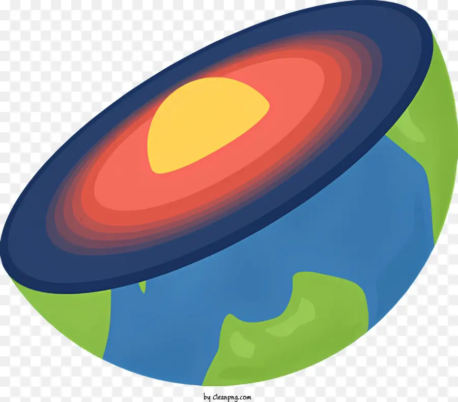 Halo - Bild der blauen Kugel mit grünen Kontinenten und roter Atmosphäre
