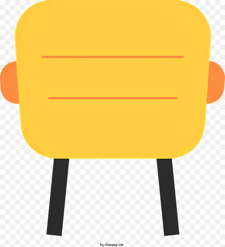 Icon sedia da ufficio giallo sedia a base di legno sedia sedile imbottita con le ruote - Sedia da ufficio giallo con base di legno e ruote