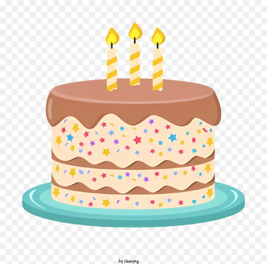 Torta di compleanno - Immagine ravvicinata della torta di compleanno al cioccolato con candele