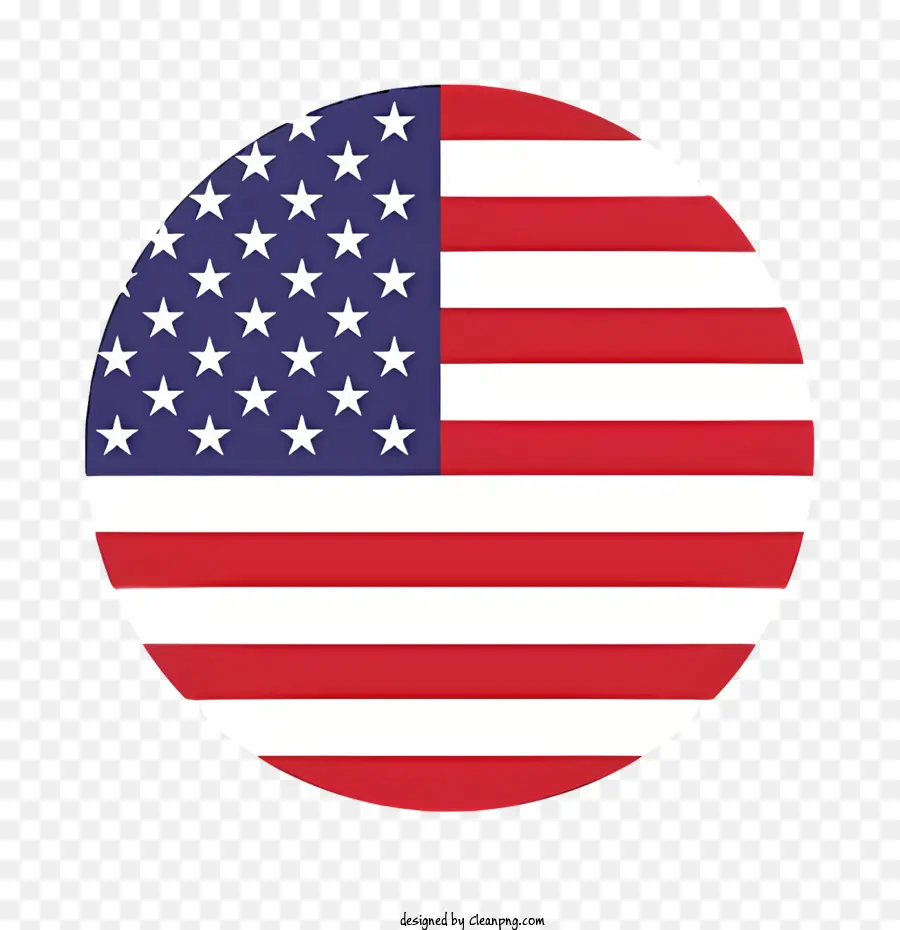 bandiera americana - Immagine circolare della bandiera degli Stati Uniti su sfondo nero