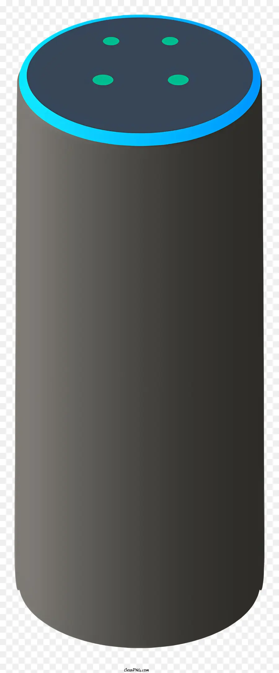 Oggetto cilindrico nero Simmetria blu di apertura piccola superficie liscia - Cilindro nero liscio da 5 pollici con 6 punti blu