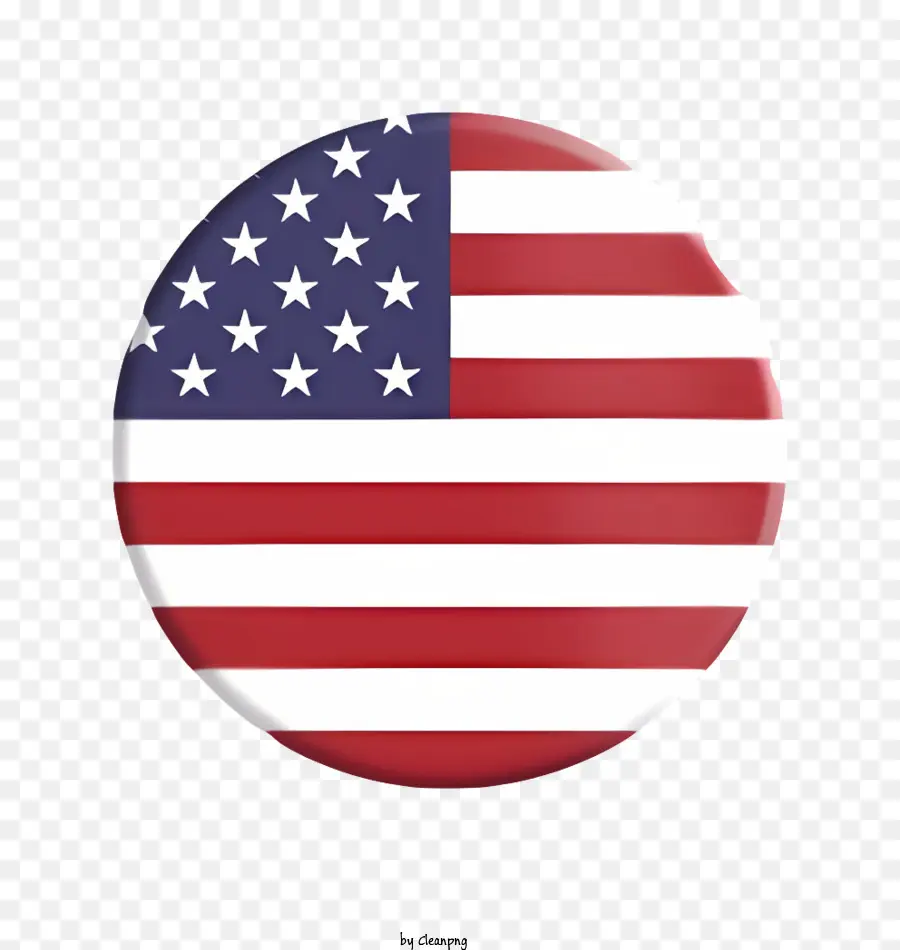 amerikanische Flagge - Amerikanischer Flaggenknopf mit Rot, Weiß und Blau