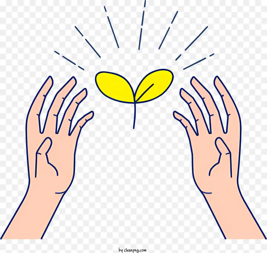 Icon -Samen -Pflanzenpflanzenwachstum, die Pflanzen pflegen, die sich um Pflanzen kümmern - Hände pflanzen Samen, symbolisieren Wachstum und Fürsorge