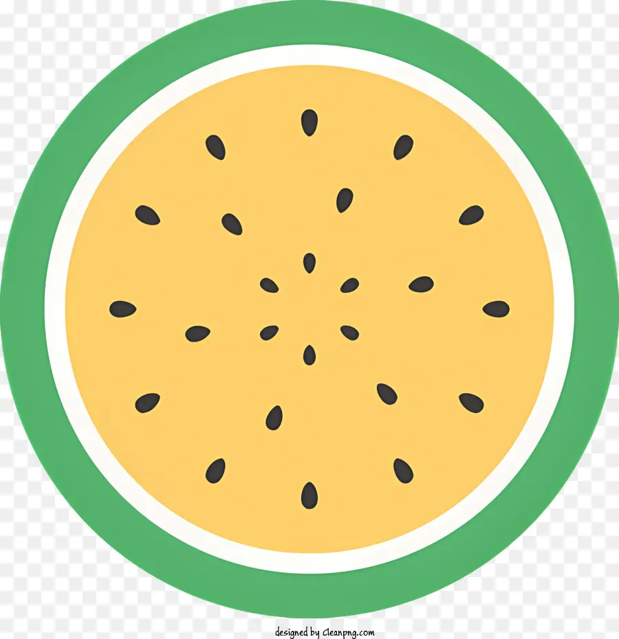 Wassermelone - Kreisförmige Wassermelonenscheibe mit schwarzem Punkt, unterschiedliche Größen; 
Vielseitige Frucht beliebt weltweit beliebt