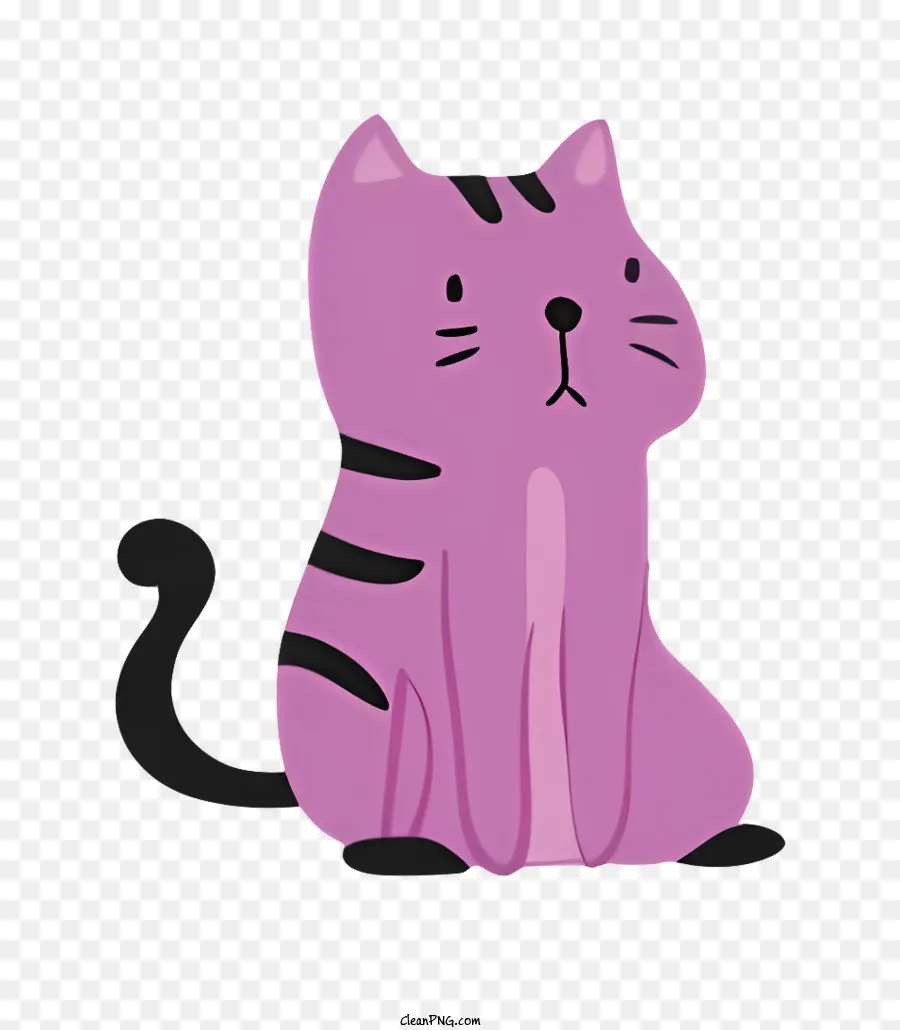 hồng nền - Phim hoạt hình mèo với biểu cảm buồn trên nền màu hồng