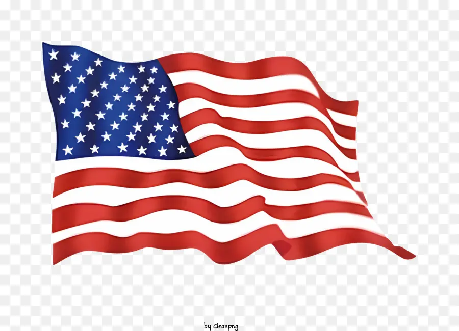 bandiera americana - Bandiera americana che sventola nel vento con le stelle