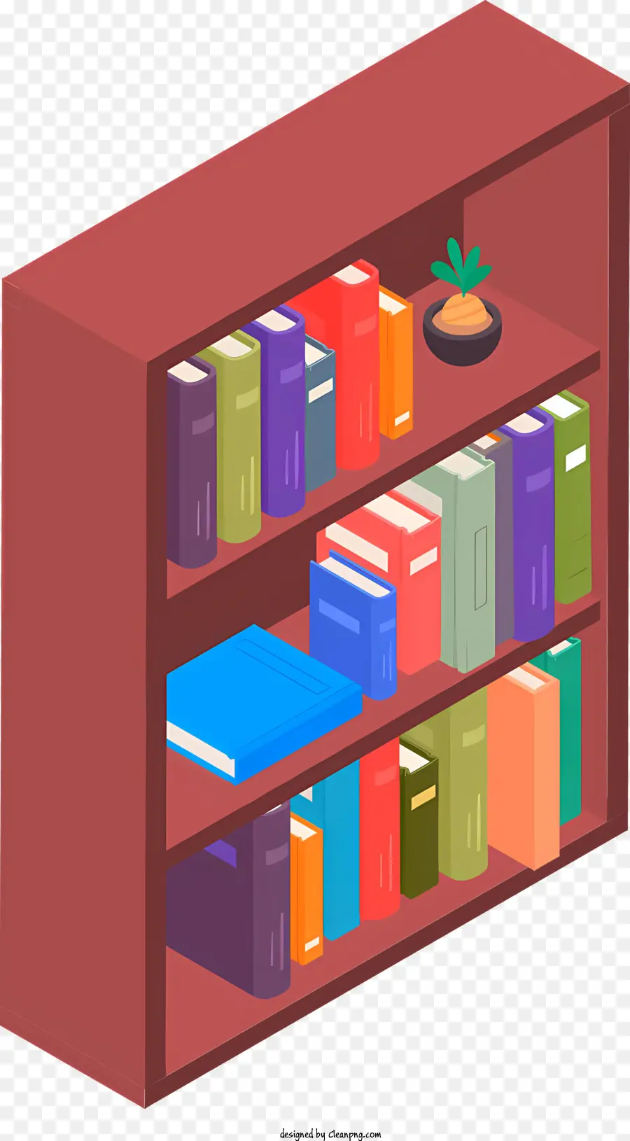 Biểu tượng sách thư viện sách thư viện - Kệ sách với những cuốn sách đầy màu sắc trong không gian lộn xộn