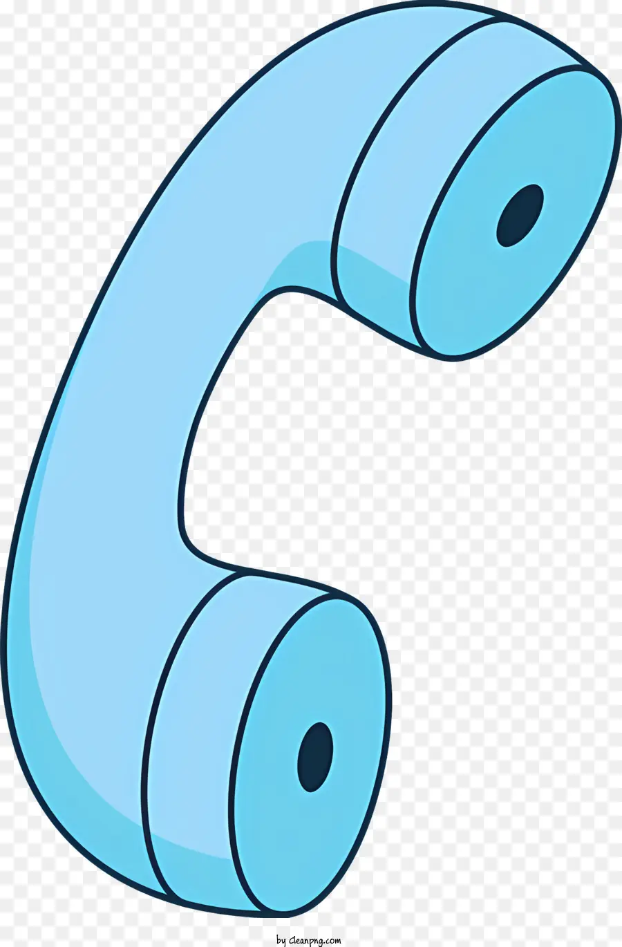 Bubble Gum Blue Telefonempfänger Rundbasis Langkabel Telefonempfänger Telefonkordschleife - Blauer Telefonempfänger mit kreisförmiger Basis und Kabel