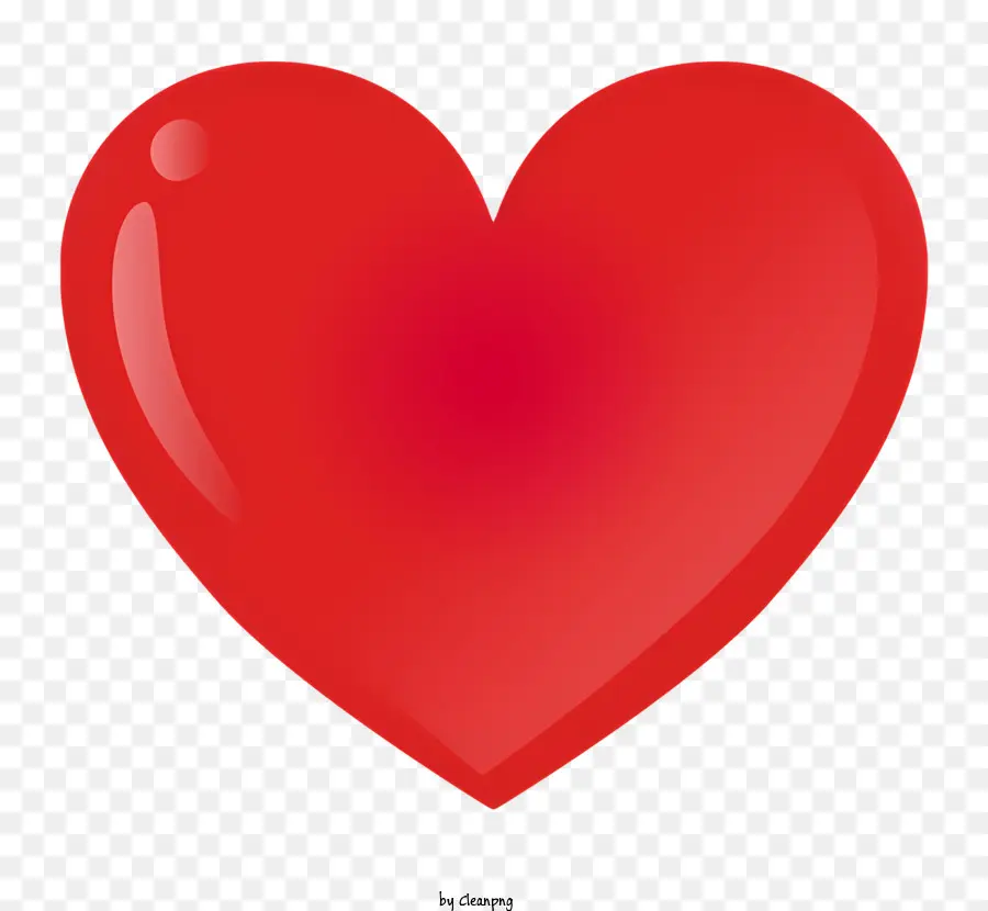 Herzform - Rotes glänzendes Herz aus Plastik