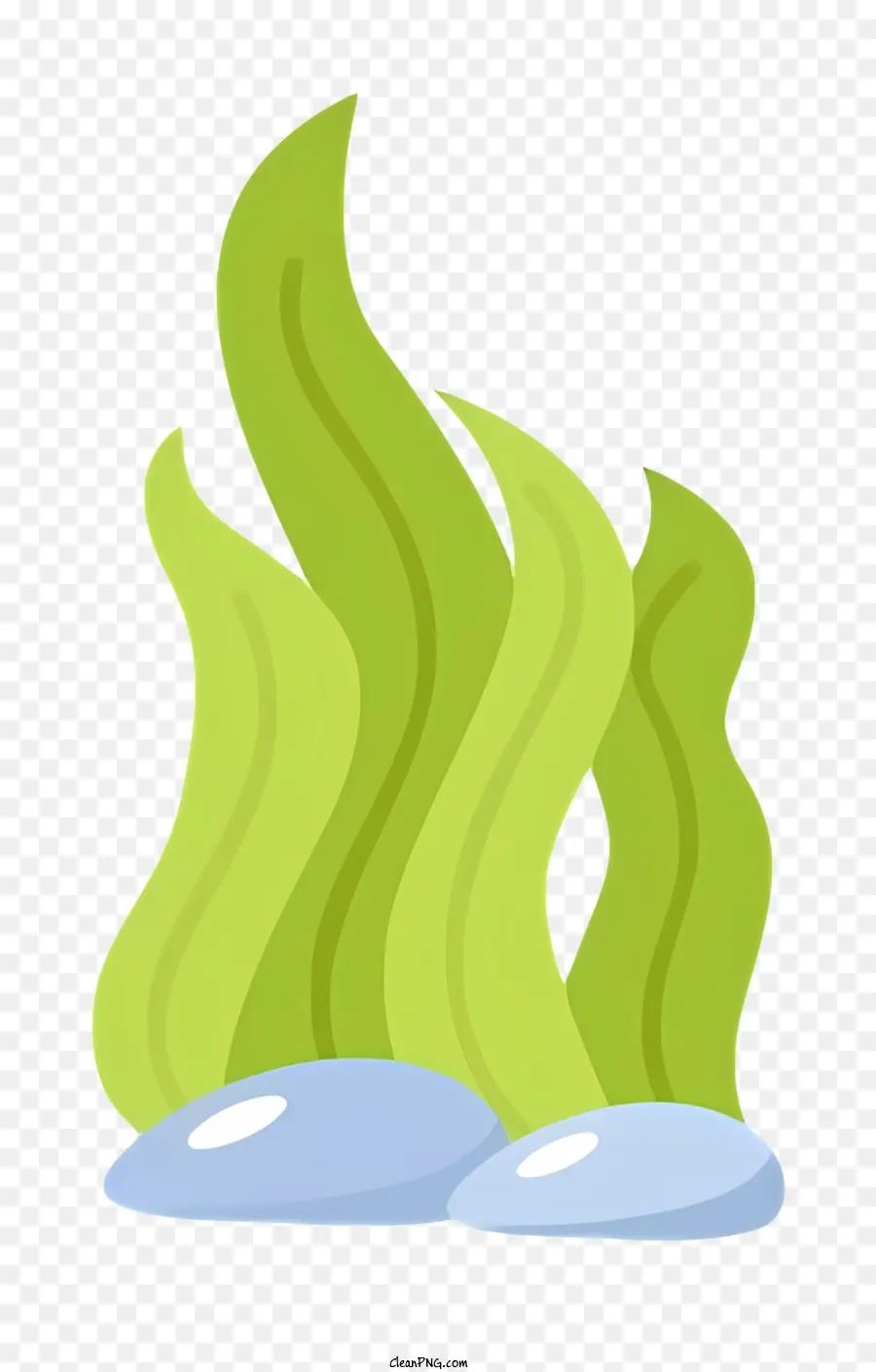 Verde Verde Fiamma che brilla incantani galleggianti fluttuanti fumetti simili a cartone animato - Fiamma verde galleggiante in stile cartone animato con bagliore blu