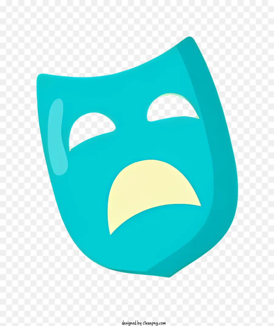 trauriges Gesicht - Blaue Maske mit trauriges Gesicht, das Depression darstellt