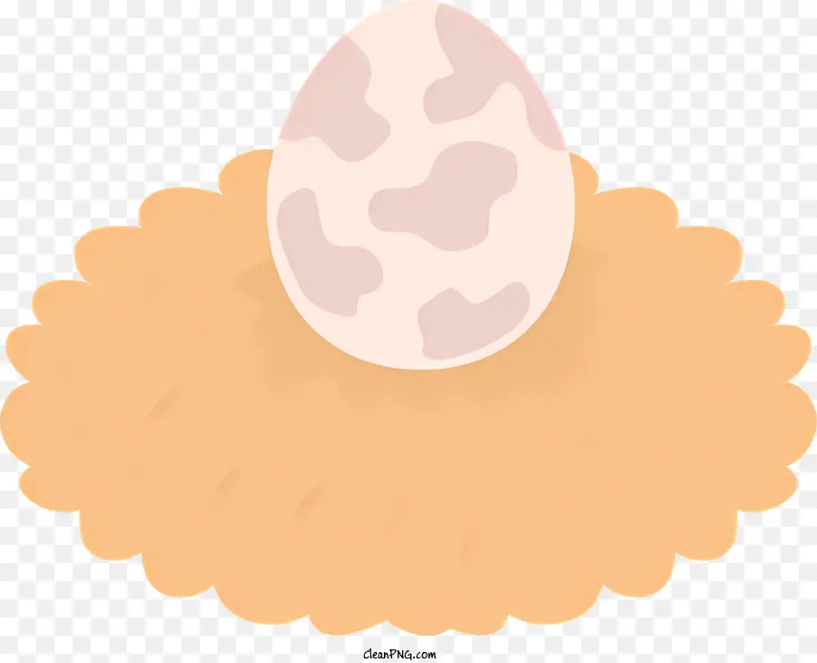 uovo - Uovo sulle piume in semplice illustrazione piatta