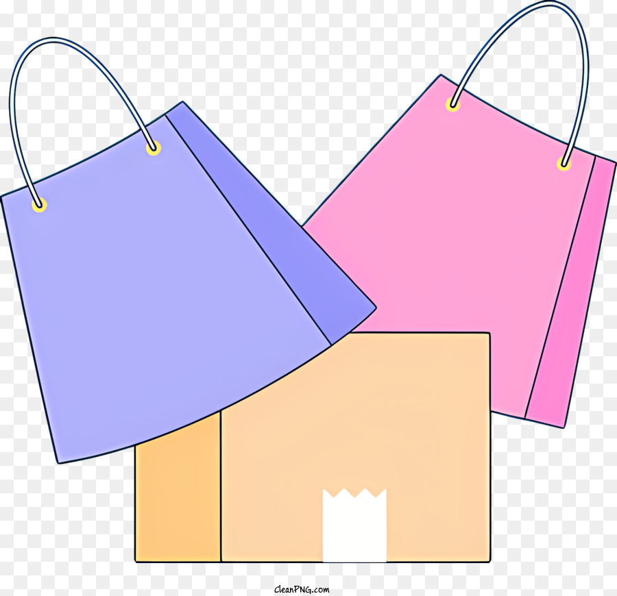 Túi mua sắm kẹo cao su túi đầy màu sắc túi xếp chồng lên hộp màu hồng - Túi mua sắm đầy màu sắc được xếp chồng lên hộp quà tặng trên đầu