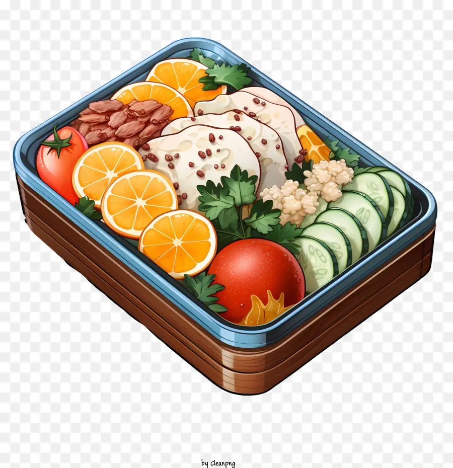 Bento Box Obst Tablett Gemüseschale Nussschale Metallschale - Tablett mit einer Auswahl visuell ansprechender gesunder Lebensmittel